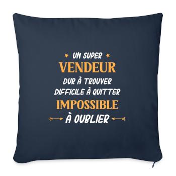 Super vendeur - Housse de coussin décorative 45 x 45 cm - bleu marine - Devant