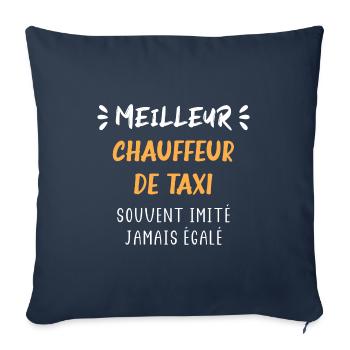 Meilleur chauffeur de taxi - Housse de coussin décorative 45 x 45 cm - bleu marine - Devant