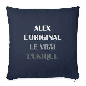 alex - Housse de coussin décorative 45 x 45 cm - bleu marine - Devant