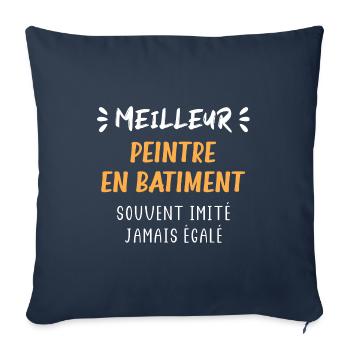 Meilleur peintre en bâtiment - Housse de coussin décorative 45 x 45 cm - bleu marine - Devant