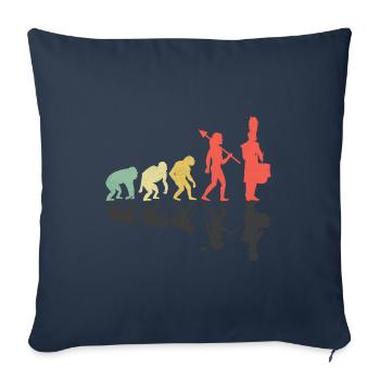 Drum Corps Evolution Marching Band Drum Music Perc - Sofa pillowcase 17,3'' x 17,3'' (45 x 45 cm) - navy - Front