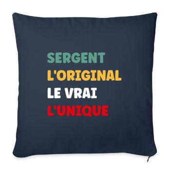 sergent - Housse de coussin décorative 45 x 45 cm - bleu marine - Devant