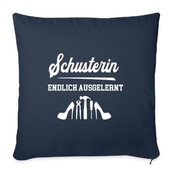 Schusterin Endlich Ausgelernt Lehrling Azubine - Sofakissenbezug 45 x 45 cm - Navy - Vorne