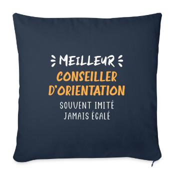 Meilleur conseiller d'orientation - Housse de coussin décorative 45 x 45 cm - bleu marine - Devant