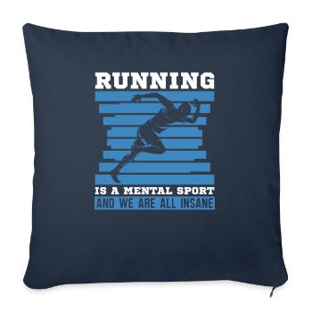 Running A Mental Sport Cross Country Runner Xc - Sofa pillowcase 17,3'' x 17,3'' (45 x 45 cm) - navy - Front