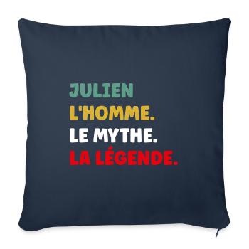 julien - Housse de coussin décorative 45 x 45 cm - bleu marine - Devant