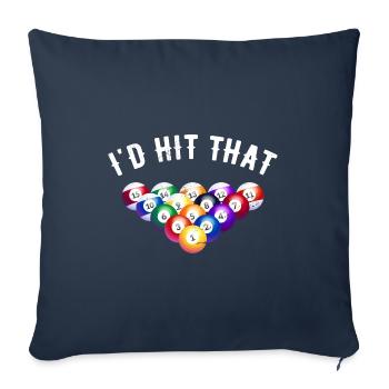 Id Hit That Billard Player Pool Billard Snooker Po - Sofa pillowcase 17,3'' x 17,3'' (45 x 45 cm) - navy - Front
