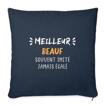 Meilleur beauf souvent imité jamais égalé - Housse de coussin décorative 45 x 45 cm - bleu marine - Devant
