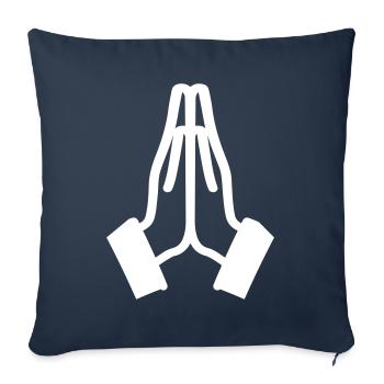 Pray Hands Icon - Sofa pillowcase 17,3'' x 17,3'' (45 x 45 cm) - navy - Front