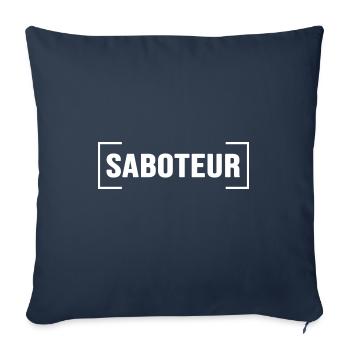Saboteur incognito agent superhero - Sofa pillowcase 17,3'' x 17,3'' (45 x 45 cm) - navy - Front