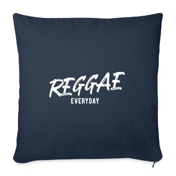 Reggae au quotidien - Housse de coussin décorative 45 x 45 cm - bleu marine - Devant