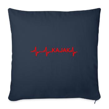 Kayak Canoe PaddlingKayak Heartbeat - Sofa pillowcase 17,3'' x 17,3'' (45 x 45 cm) - navy - Front