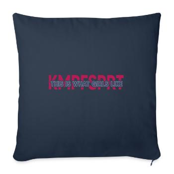 Kampfsport-girl Taekwondo japanische Kampfkunst - Sofakissenbezug 45 x 45 cm - Navy - Vorne