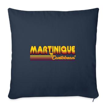 Martinique - Le paradis des Caraïbes dans le design des vacances - Housse de coussin décorative 45 x 45 cm - bleu marine - Devant