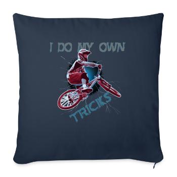Cool BMX propre bmx tricks et cascades - Housse de coussin décorative 45 x 45 cm - bleu marine - Devant