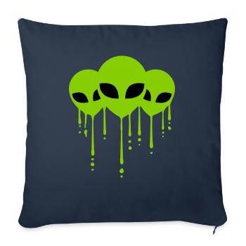 Graffiti Team 3 Aliens - Sofa pillowcase 17,3'' x 17,3'' (45 x 45 cm) - navy - Front