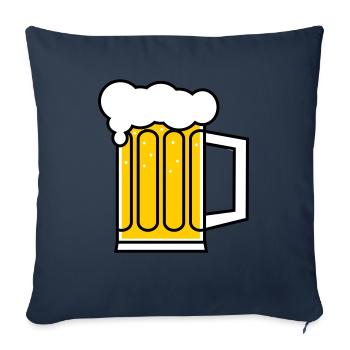 Bier - Sofa pillowcase 17,3'' x 17,3'' (45 x 45 cm) - navy - Front