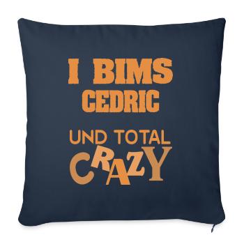Crazy Cedric - Sofa pillowcase 17,3'' x 17,3'' (45 x 45 cm) - navy - Front