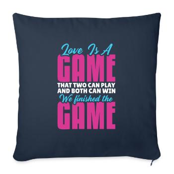 Valentins Tag Beziehung Liebes Spruch - Sofakissenbezug 45 x 45 cm - Navy - Vorne