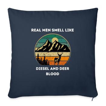 Chasse au cerf Chasse Unique - Housse de coussin décorative 45 x 45 cm - bleu marine - Devant