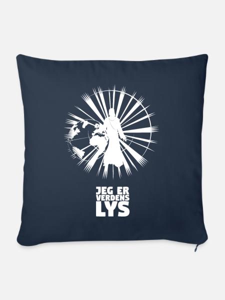 Licht der Welt - Dänisch - Sofakissenbezug 45 x 45 cm - Navy