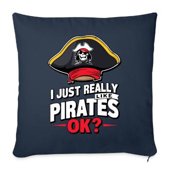 Pirate Pirate Carnival Halloween - Sofa pillowcase 17,3'' x 17,3'' (45 x 45 cm) - navy - Front