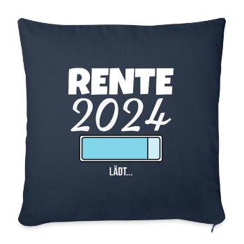 Rentner 2024 Ruhestand 2024 Der Countdown läuft - Sofakissenbezug 45 x 45 cm - Navy - Vorne