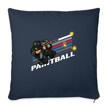 paintball gotcha markierer paintballer - Sofa pillowcase 17,3'' x 17,3'' (45 x 45 cm) - navy - Front