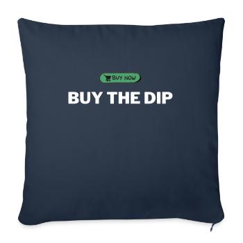 Buy The Dip - Börsen Design - Sofakissenbezug 45 x 45 cm - Navy - Vorne