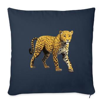 Cheetah animal - Sofa pillowcase 17,3'' x 17,3'' (45 x 45 cm) - navy - Front