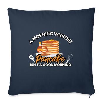 Pancake Lovers - Une matinée sans crêpes - Housse de coussin décorative 45 x 45 cm - bleu marine - Devant