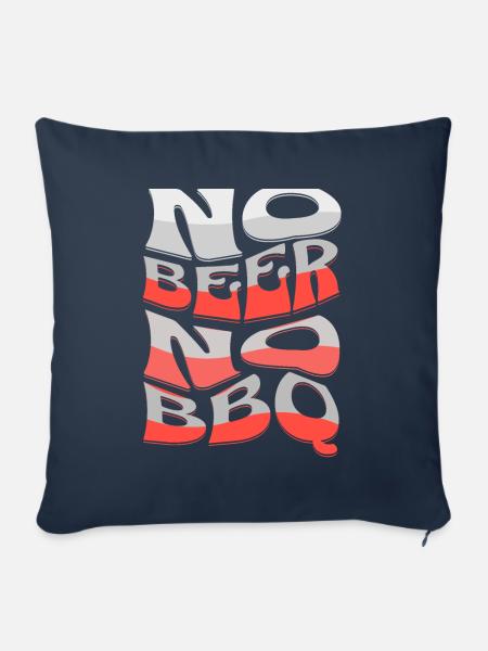 KEIN BIER, KEIN GRILLEN - Sofakissenbezug 45 x 45 cm - Navy