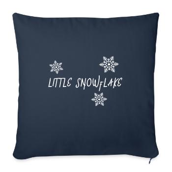 Natation hivernale Nageurs d’hiver Baignade de flocons de neige Bain de glace - Housse de coussin décorative 45 x 45 cm - bleu marine - Devant