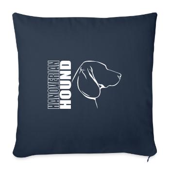 HANOVERIAN HOUND Profile Dogs Dog Wilsigns - Sofa pillowcase 17,3'' x 17,3'' (45 x 45 cm) - navy - Front