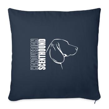 HANOVERIAN SCENTHOUND Profile Dogs Dog Wilsigns - Sofa pillowcase 17,3'' x 17,3'' (45 x 45 cm) - navy - Front