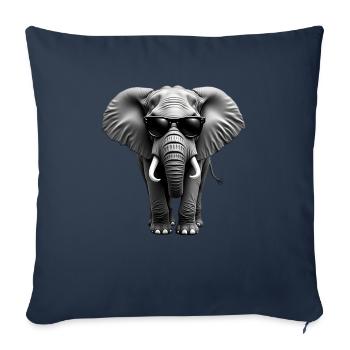 Elephant Sunglasses Animal Motif Elephant Lover - Sofa pillowcase 17,3'' x 17,3'' (45 x 45 cm) - navy - Front