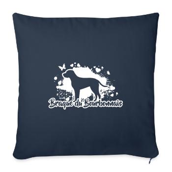 BRAQUE DU BOURBONNAIS Chiens de chasse Chiens Wilsigns - Housse de coussin décorative 45 x 45 cm - bleu marine - Devant