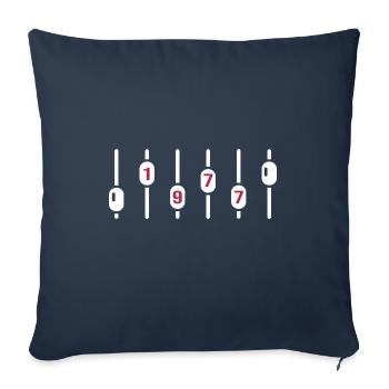 1977 Birthday Disco DJ Anniversary Sound Engineer - Housse de coussin décorative 45 x 45 cm - bleu marine - Devant