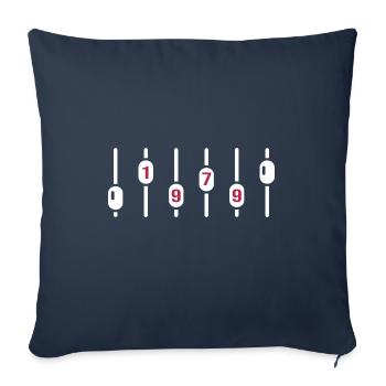 1979 Birthday Disco DJ Anniversary Sound Engineer - Housse de coussin décorative 45 x 45 cm - bleu marine - Devant