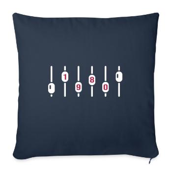 1980 Birthday Disco DJ Anniversary Sound Engineer - Housse de coussin décorative 45 x 45 cm - bleu marine - Devant