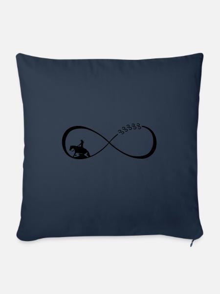 Infinity Loop, Endlosschleife, Sliding - Sofakissenbezug 45 x 45 cm - Navy