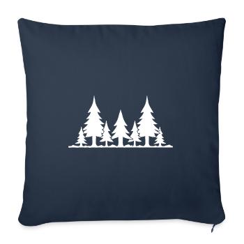 Forêt - Housse de coussin décorative 45 x 45 cm - bleu marine - Devant