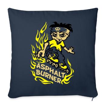 Asphalt burner - Sofa pillowcase 17,3'' x 17,3'' (45 x 45 cm) - navy - Front