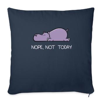 Lustiges faules Hippo Nil pferd Nope Geschenk - Sofakissenbezug 45 x 45 cm - Navy - Vorne