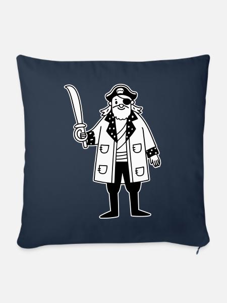 Pirat - Sofakissenbezug 45 x 45 cm - Navy