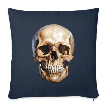 Skull Skull, symbol of death and danger - Sofa pillowcase 17,3'' x 17,3'' (45 x 45 cm) - navy - Front