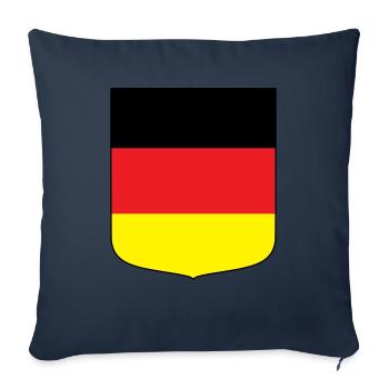 Germany (black border) - Sofa pillowcase 17,3'' x 17,3'' (45 x 45 cm) - navy - Front