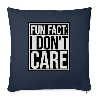 Je me fiche des faits - Housse de coussin décorative 45 x 45 cm - bleu marine - Devant