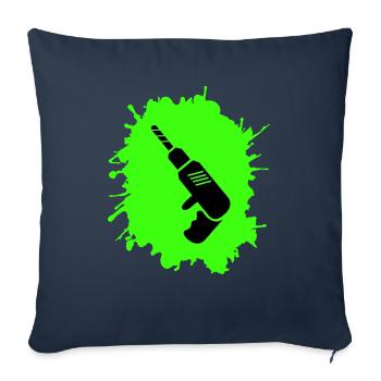 Artisan des perceuses Blobs - Housse de coussin décorative 45 x 45 cm - bleu marine - Devant