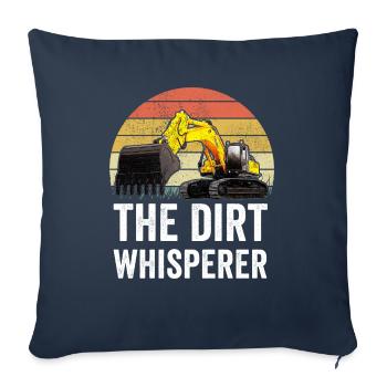 Excavator Construction Worker - Sofa pillowcase 17,3'' x 17,3'' (45 x 45 cm) - navy - Front